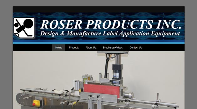 roser products site screenshot 630x350